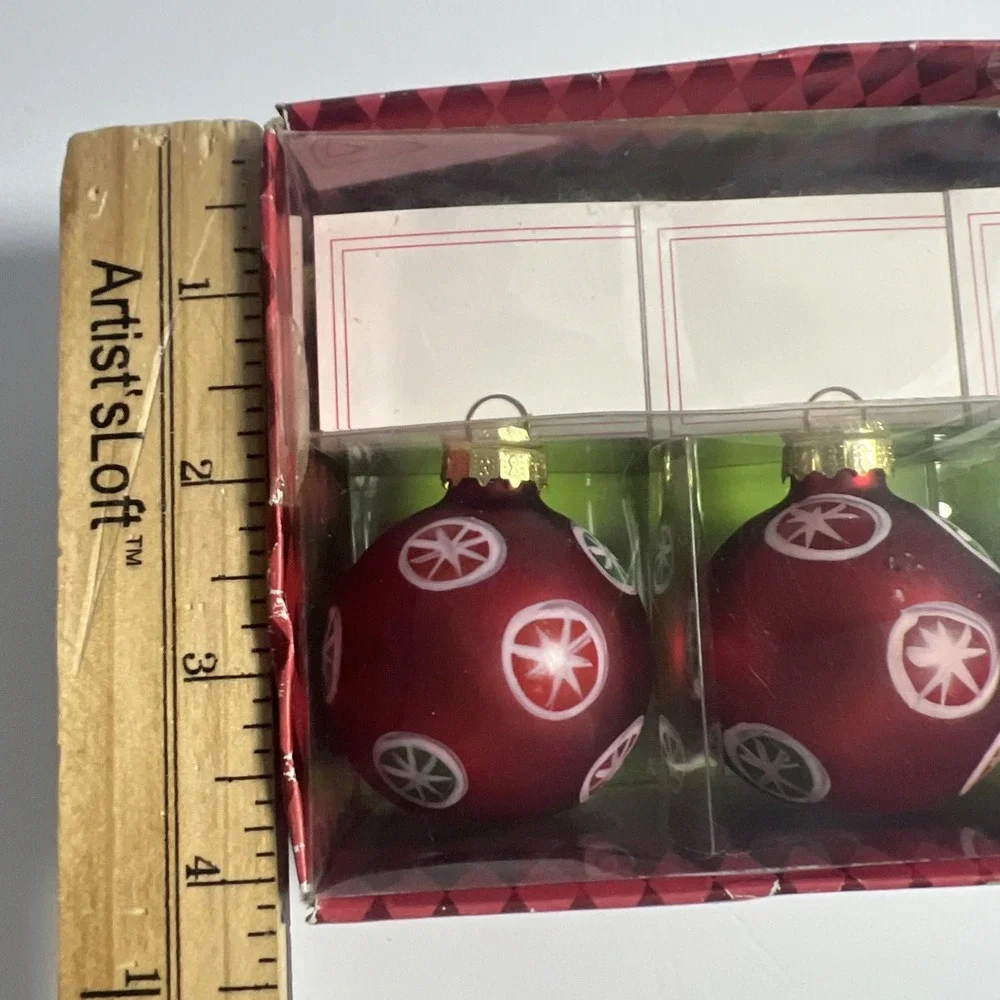 Pier 1 Imports Glass Ornament Place Card Holders Set of‎ 4